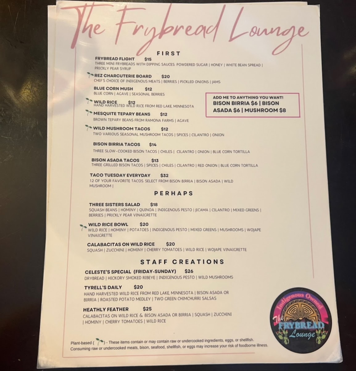 Menu The Frybread Lounge-6